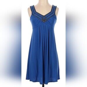 NWT Decode 1.8 Blue Cocktail Dress, Detail on the Bodice and Straps, Size S